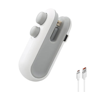 2-in-1 Rechargeable Mini Bag Sealer with Built-in Safety Cutter