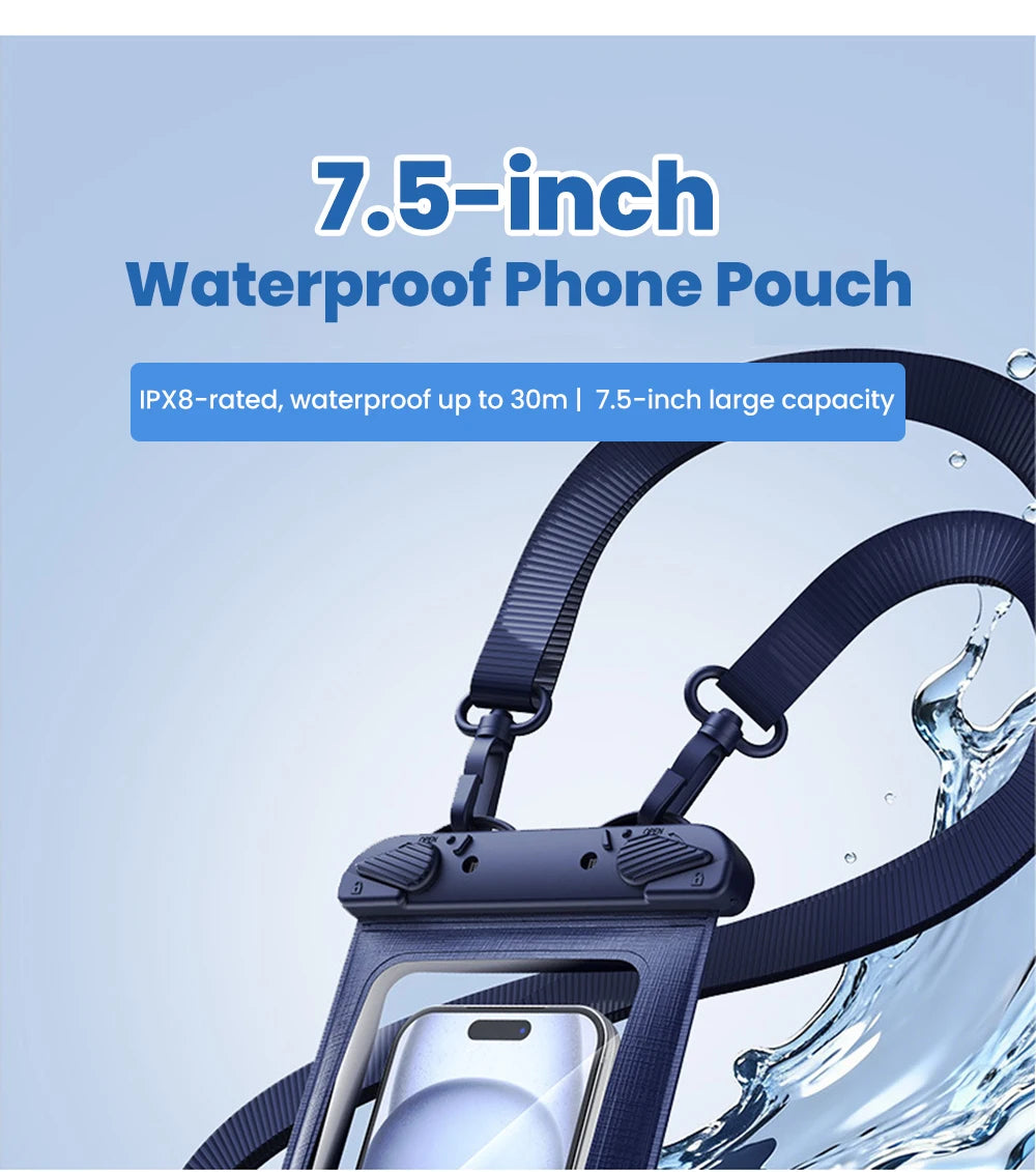 Zyvomart 7.5 Inch Touchscreen Mobile Phone Waterproof Bag for Swimming Diving