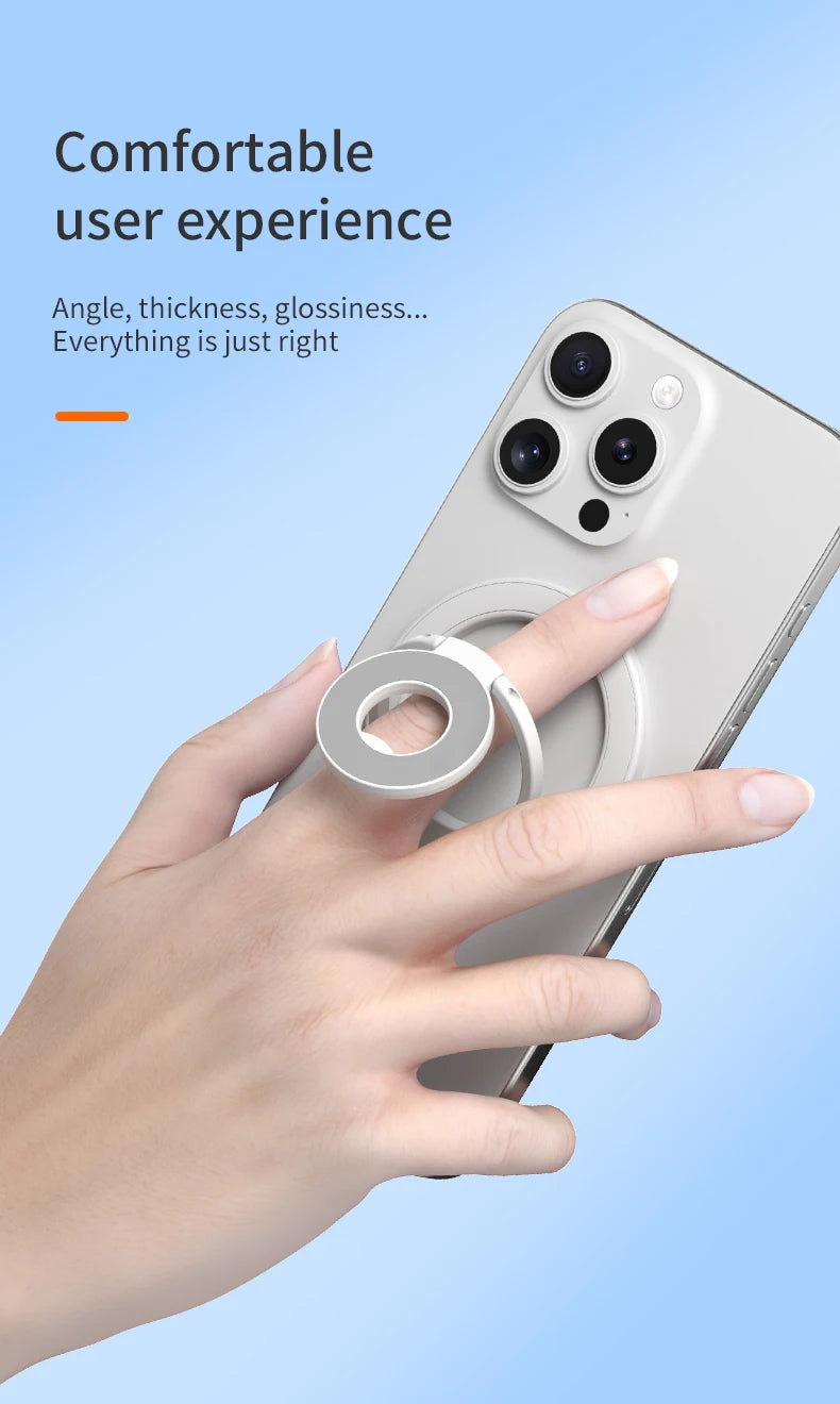 MagSafe Double Sided Magnetic Phone Ring Holder Folding Stand Grip Bracket