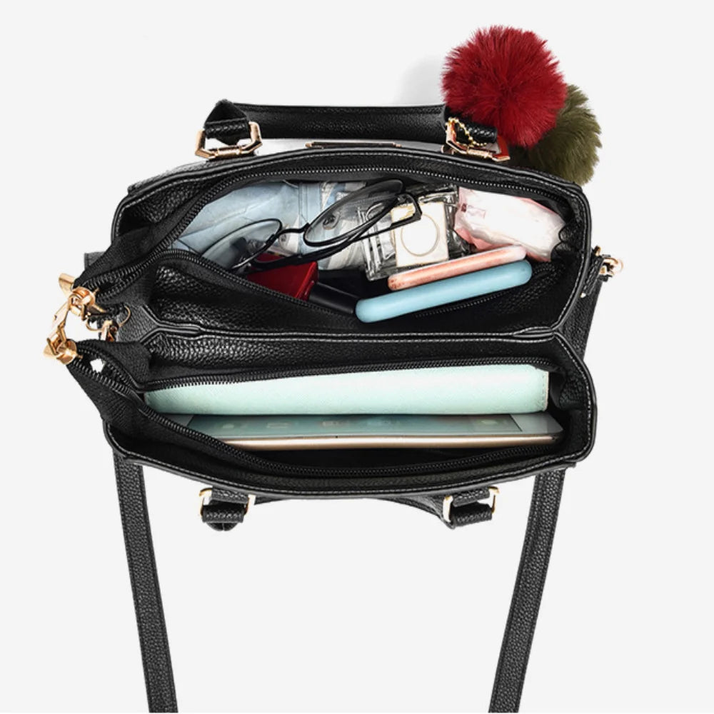Zyvomart Large Capacity Soft Leather Shoulder Bag and Casual Messenger Handbag