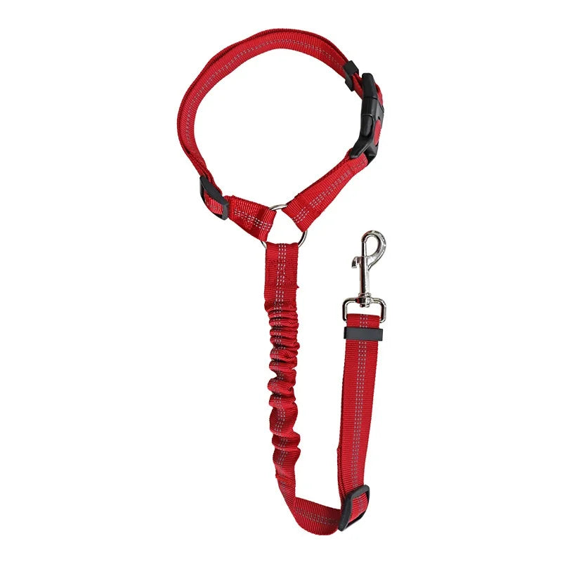 Zyvomart 2-in-1 Solid Dog Harness Leash & Adjustable Pet Car Backseat Safety Belt