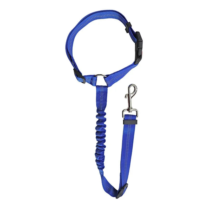 Zyvomart 2-in-1 Solid Dog Harness Leash & Adjustable Pet Car Backseat Safety Belt