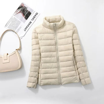 Zyvomart Women's Ultra Lightweight Packable Slim Fit Short Puffer Jacket