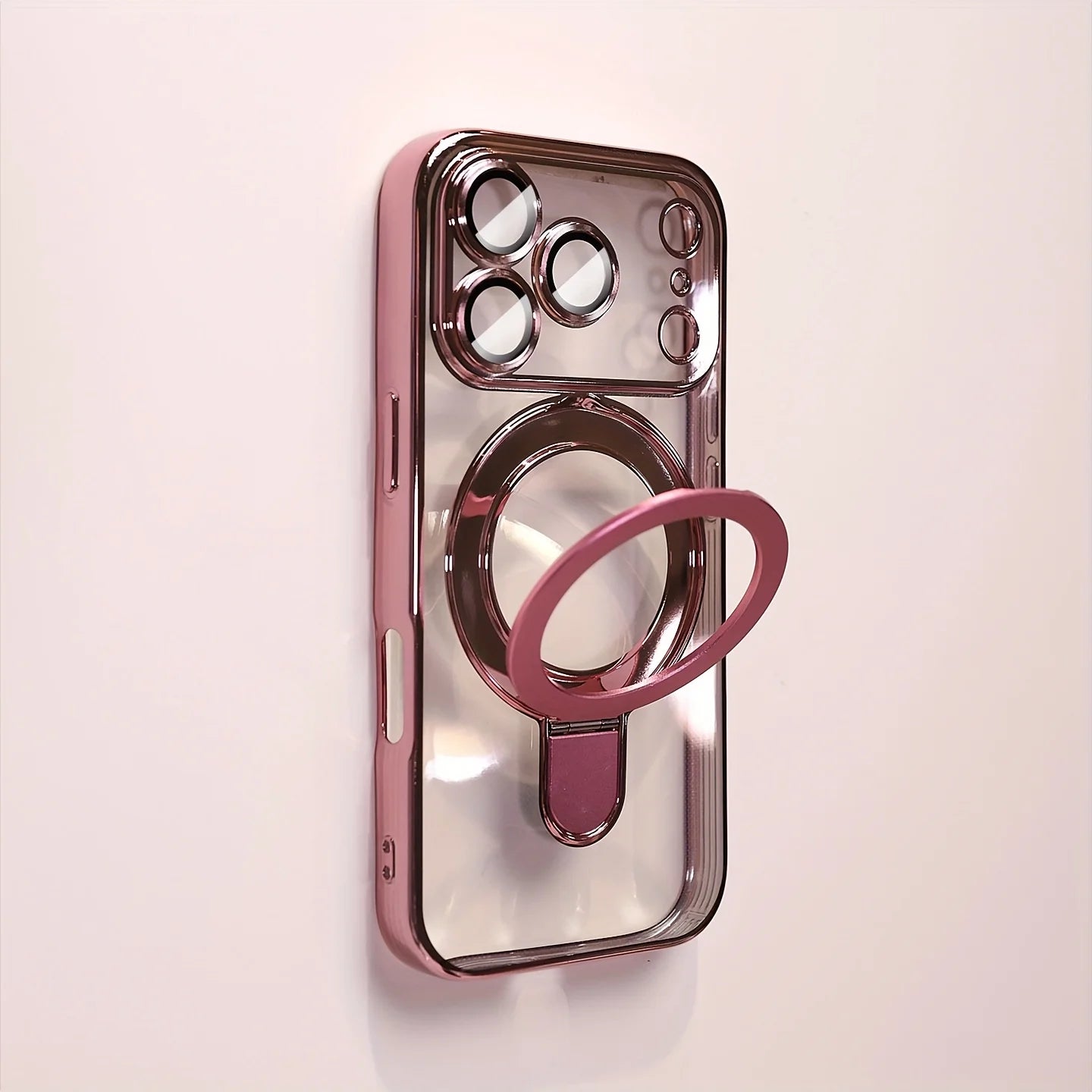 Magnetic Wireless Charging Phones Case with Lens Protection Bracket for iPhones