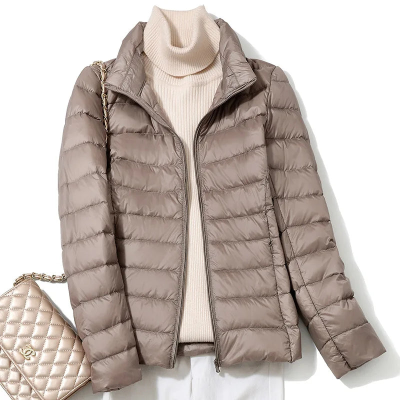 Zyvomart Women's Ultra Lightweight Packable Slim Fit Short Puffer Jacket