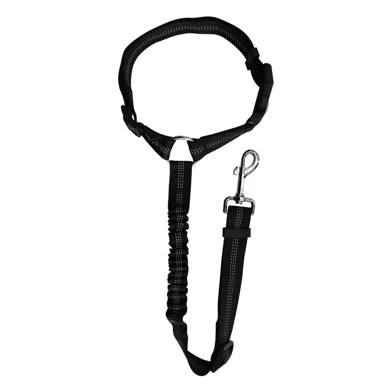 Zyvomart 2-in-1 Solid Dog Harness Leash & Adjustable Pet Car Backseat Safety Belt