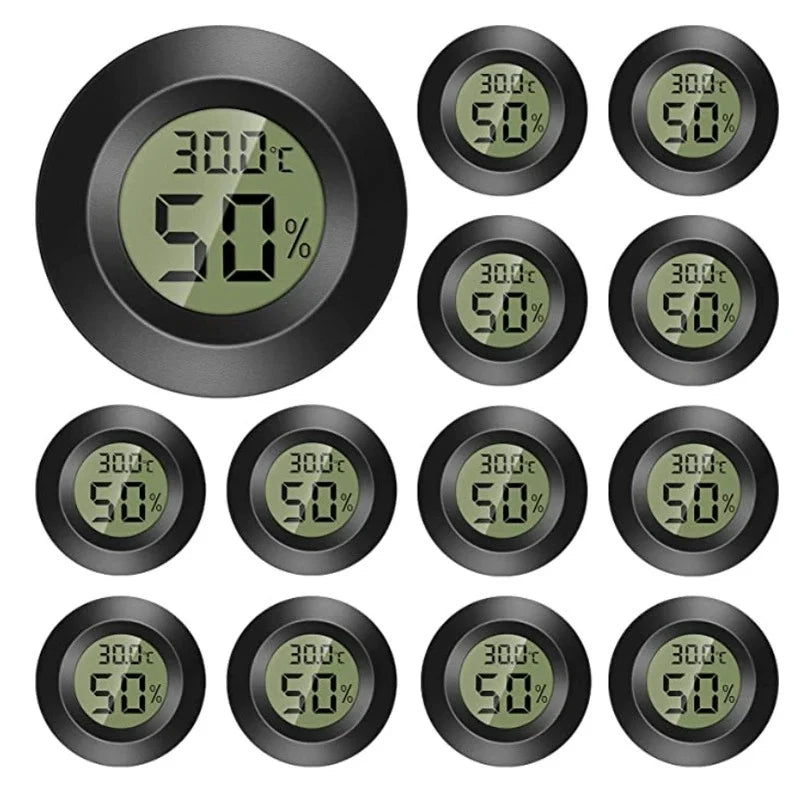 Mini Round Digital Hygrometer Thermometer with LCD Display