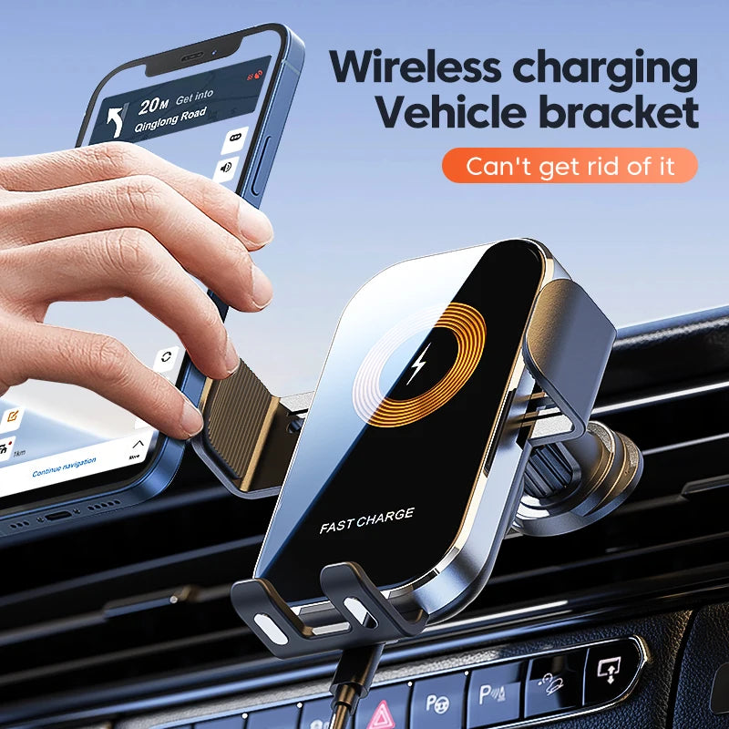 Zyvomart Intelligent Sensing 15W Fast Wireless Car Charger Mount Phone Holder