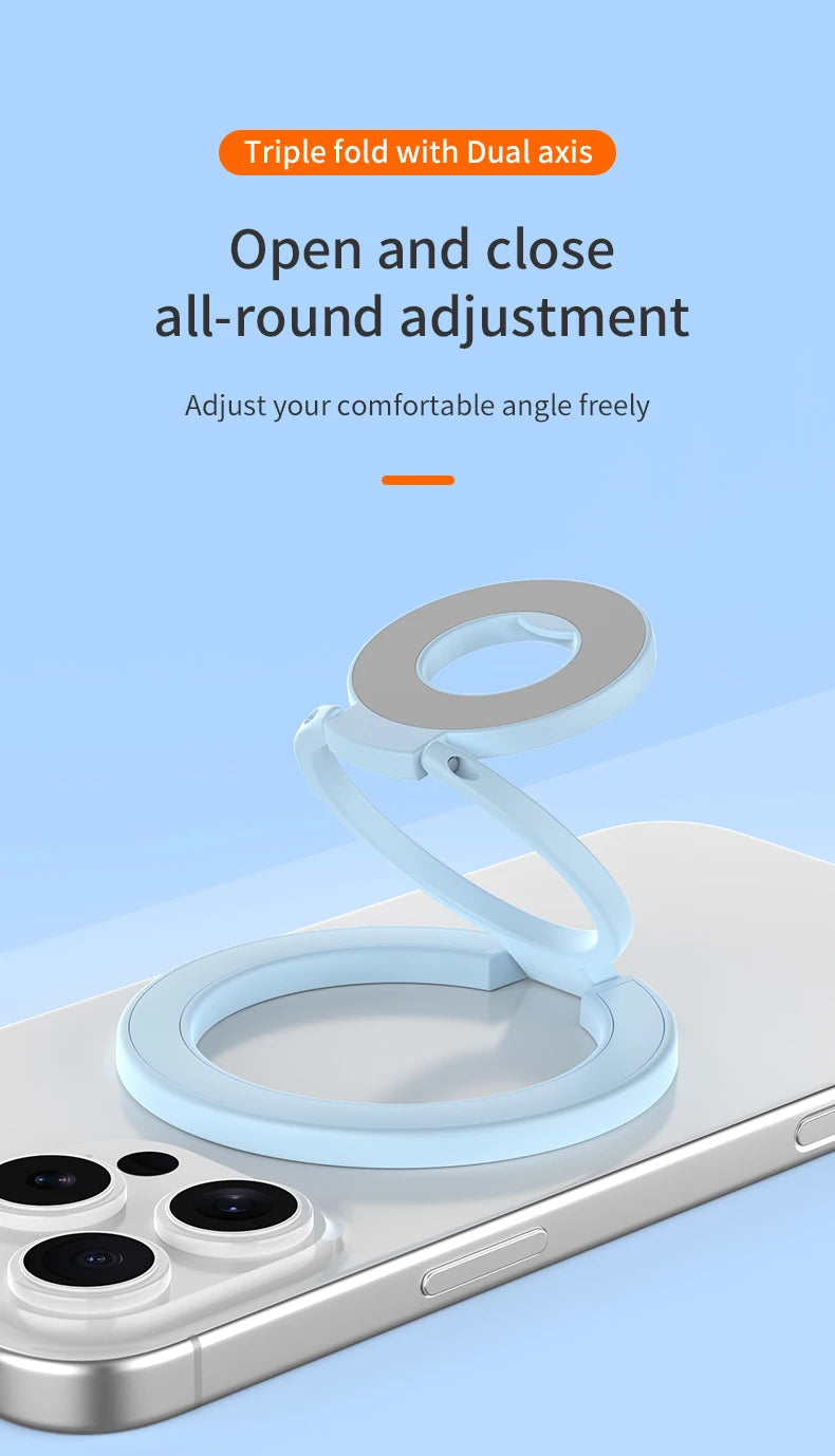 MagSafe Double Sided Magnetic Phone Ring Holder Folding Stand Grip Bracket