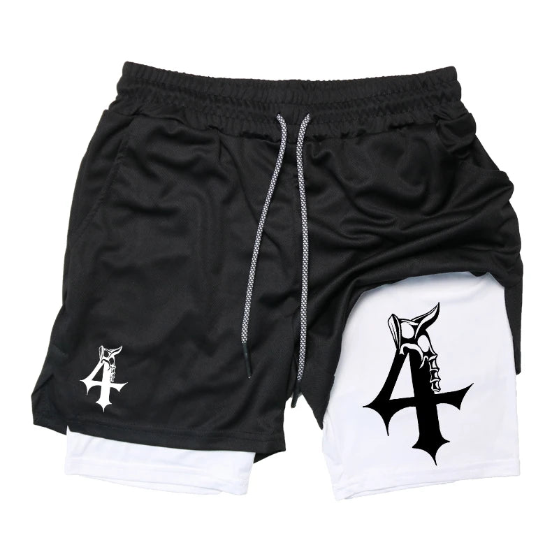 Athletic Quick Dry 2 -in-1 Workout Running Shorts for Men Short with Phone Pocket Towel Loop Fashion Gym Comfortable  Activewear