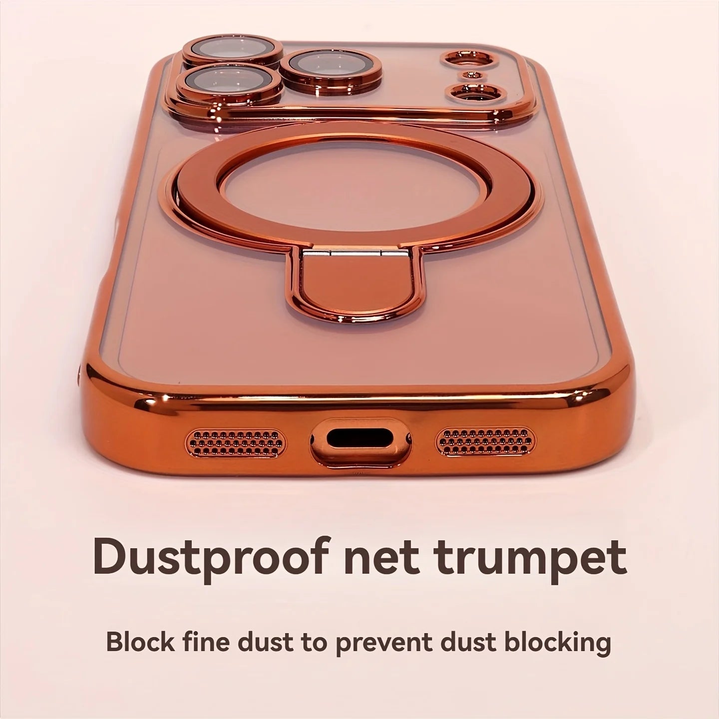 Magnetic Wireless Charging Phones Case with Lens Protection Bracket for iPhones