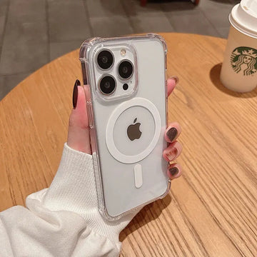 Clear Acrylic Magnetic Shockproof Case for iPhone 11-18 Pro Max