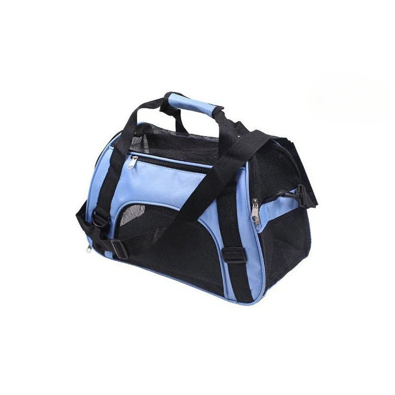 Zyvomart Portable Foldable Pet Carrier Bag - Breathable Mesh Travel Transport Handbag for Cats & Dogs