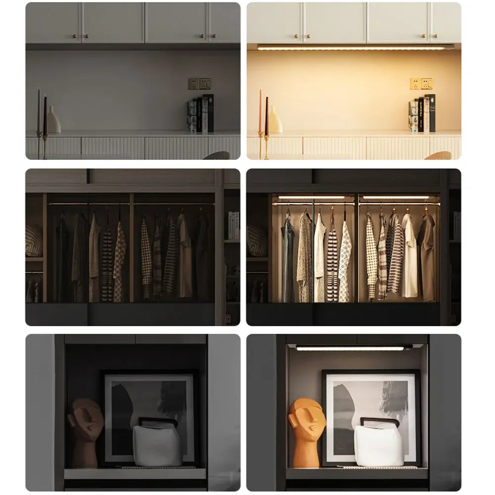 Wireless Motion Sensor LED Night Light and Rechargeable Under Cabinet Lamp