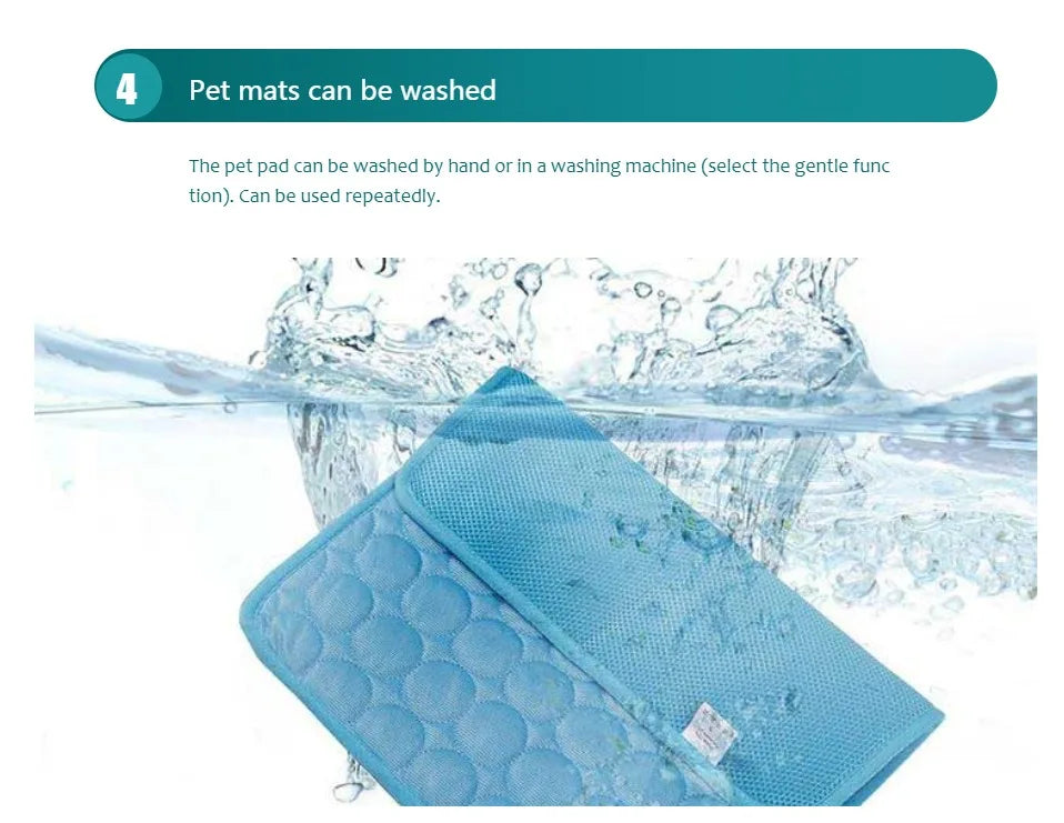 Zyvomart Extra-Large Dog Cooling Mat - Summer Pet Ice Pad & Durable Sofa Blanket