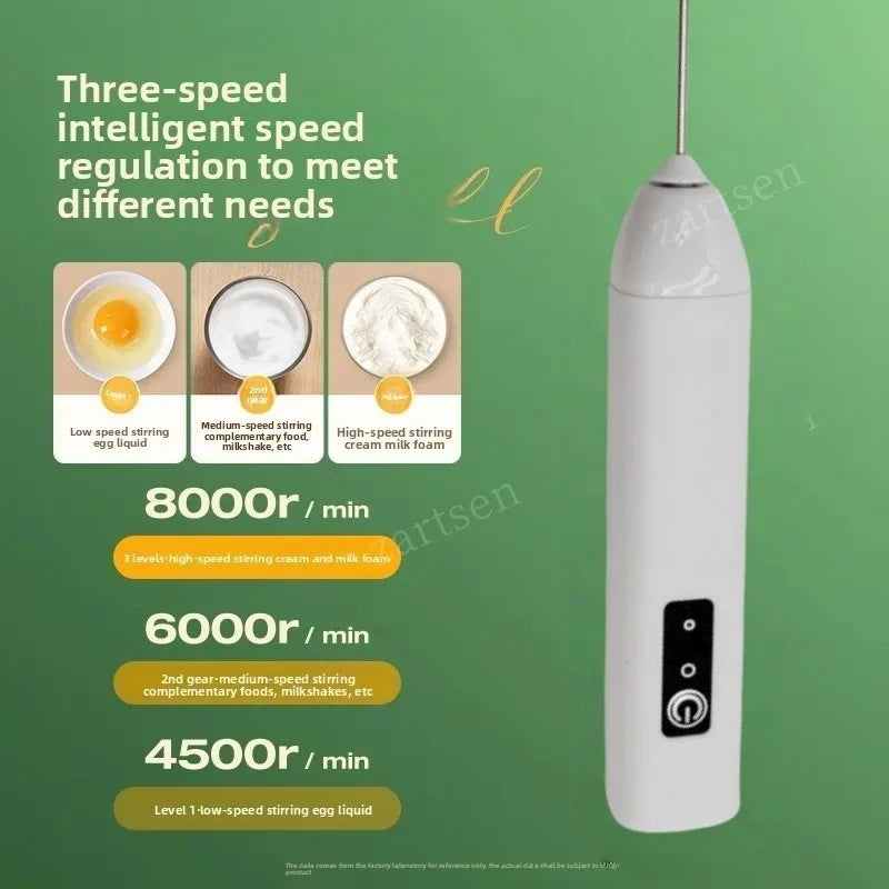 Handheld Wireless Milk Frother and Type-C Coffee Whisk