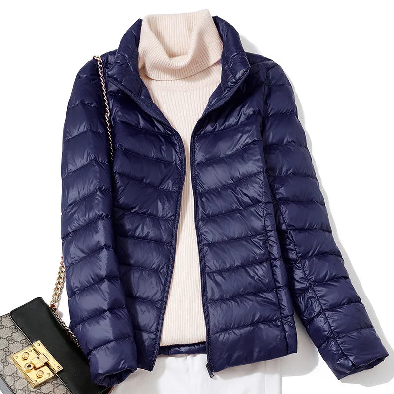 Zyvomart Women's Ultra Lightweight Packable Slim Fit Short Puffer Jacket