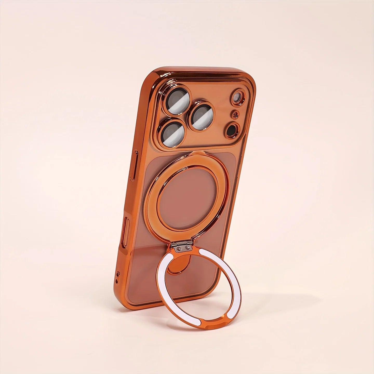 Magnetic Wireless Charging Phones Case with Lens Protection Bracket for iPhones