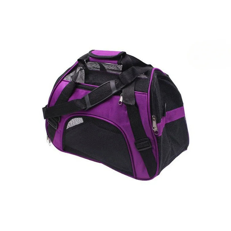Zyvomart Portable Foldable Pet Carrier Bag - Breathable Mesh Travel Transport Handbag for Cats & Dogs