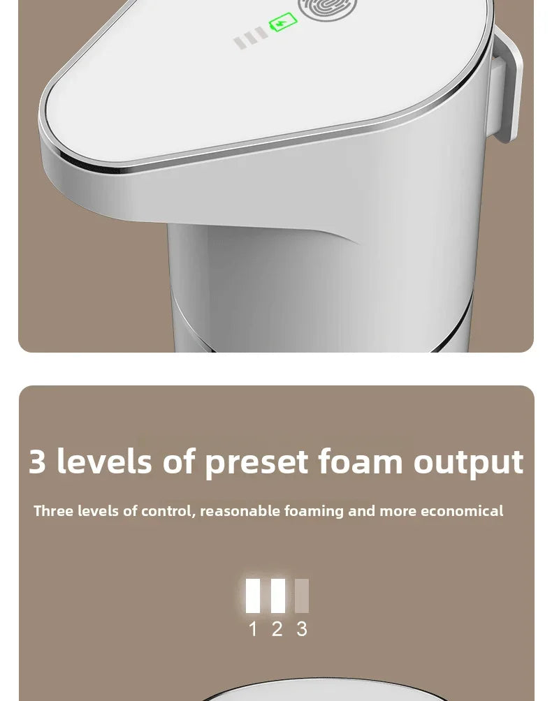 Automatic Foam Soap Dispenser with USB Charging and Smart Sensor for Bathroom