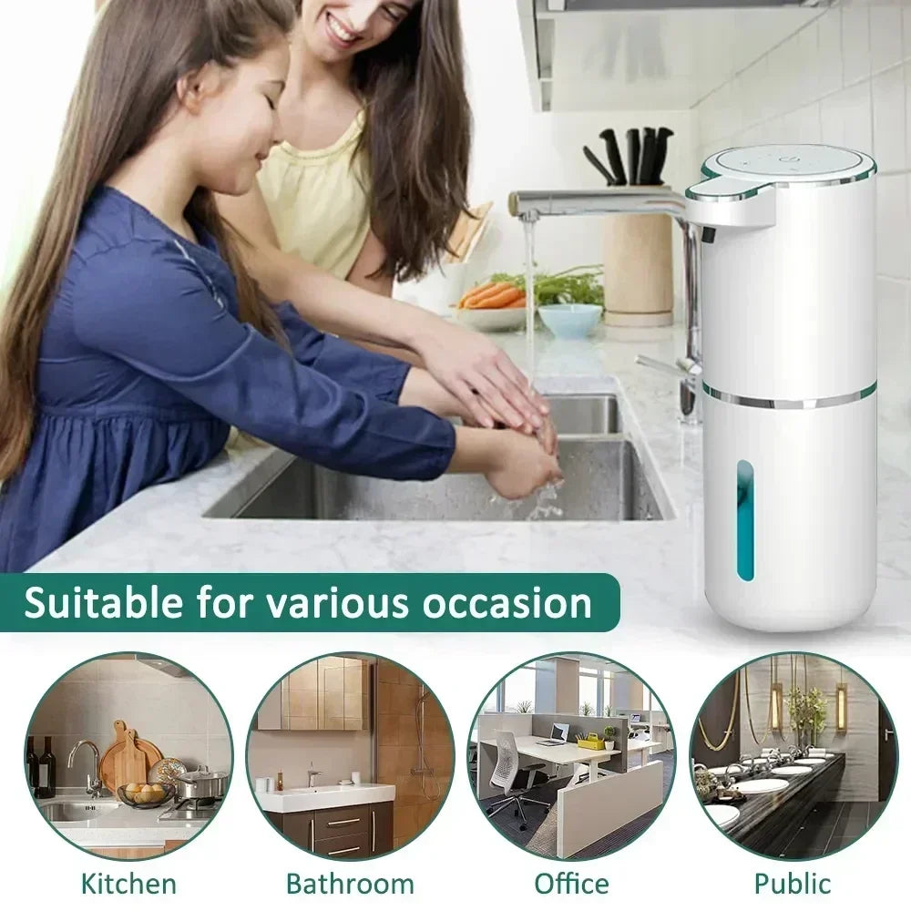 380ML Automatic Foam Soap Dispenser with USB Charging and Smart Sensor