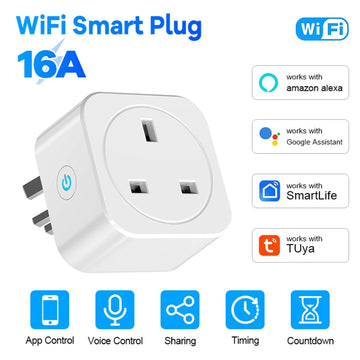 Tuya WiFi Smart Plug with Power Monitoring and Voice Control