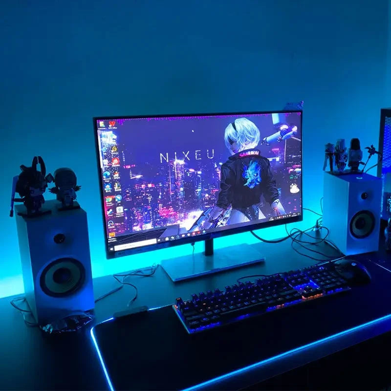 Zyvomart RGBIC Bluetooth Computer Screen Monitor Light Strip App Control