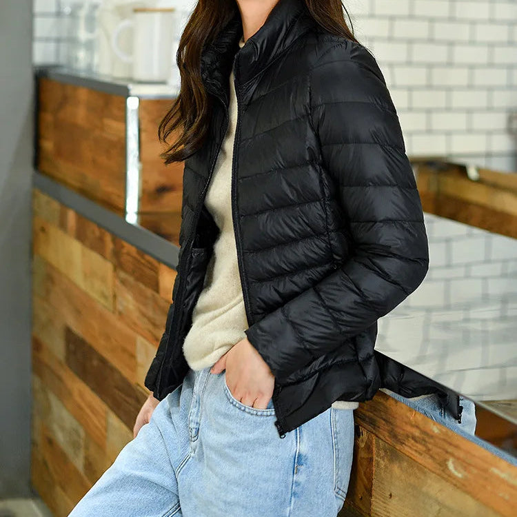 Zyvomart Women's Ultra Lightweight Packable Slim Fit Short Puffer Jacket