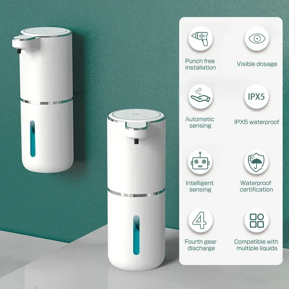 380ML Automatic Foam Soap Dispenser with USB Charging and Smart Sensor
