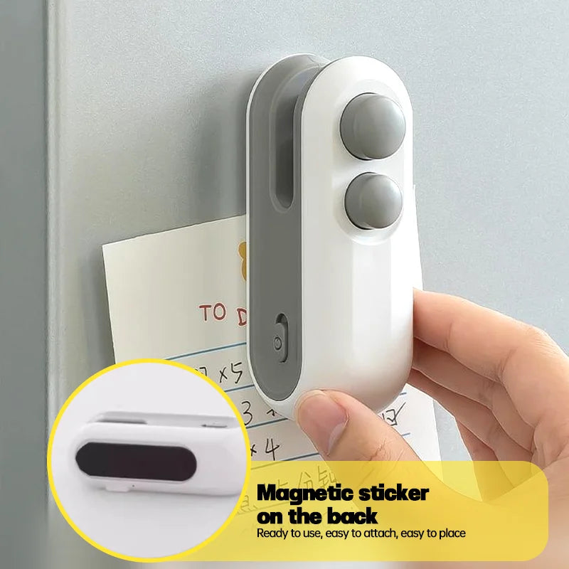 2-in-1 Rechargeable Mini Bag Sealer with Built-in Safety Cutter
