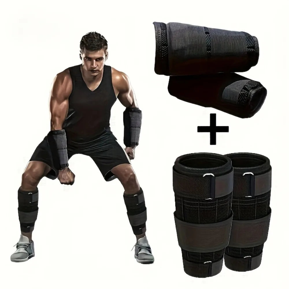 Zyvomart 4Pcs Adjustable Ankle Wrist Weights Weight Bearing Sandbags