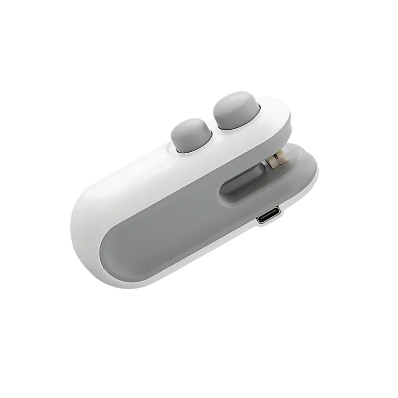 2-in-1 Rechargeable Mini Bag Sealer with Built-in Safety Cutter