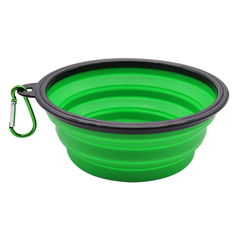 Zyvomart 2-in-1 Folding Portable Silicone Pet Feeder Bowl & Outdoor Travel Water Bottle