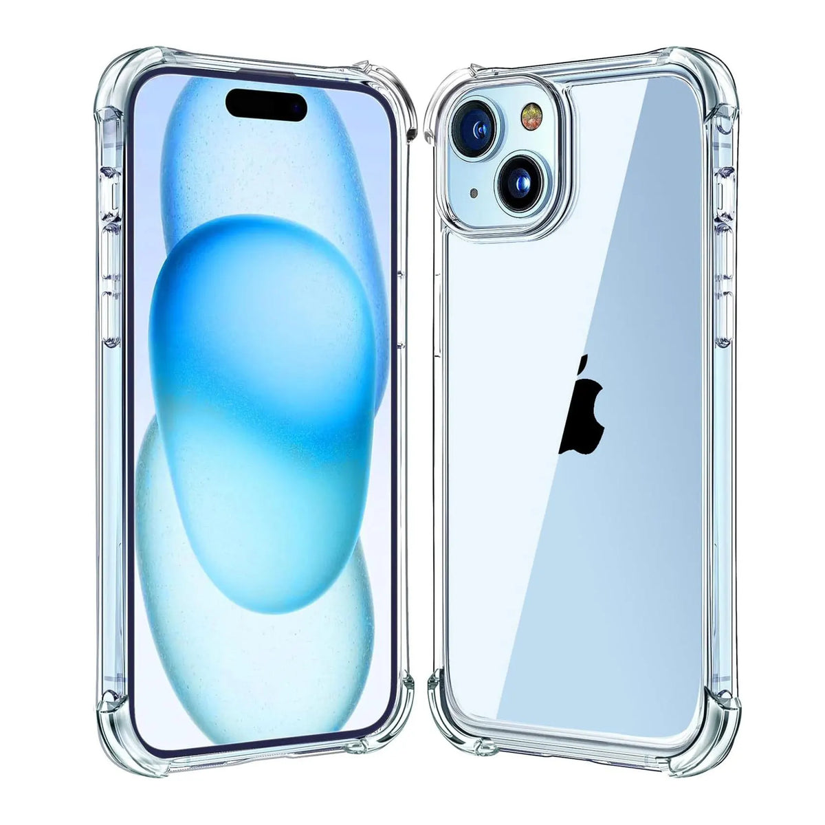 Zyvomart Luxury Transparent Case with Shockproof Silicone Bumper for iPhone