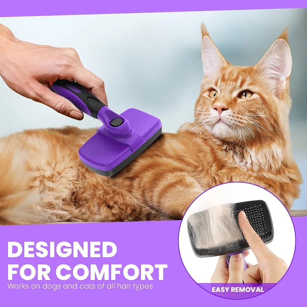 Zyvomart Cat Corner Scratcher Self Groomer with Catnip - Wall Corner Massage Comb & Hair Grooming Brush