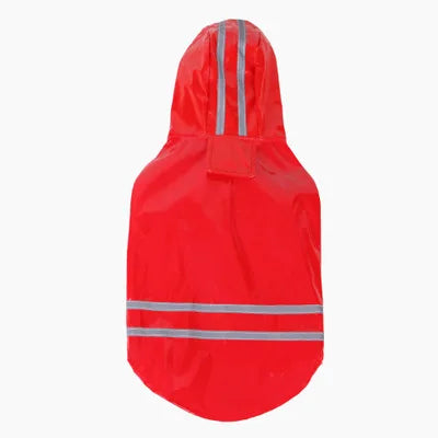 Zyvomart Summer Outdoor Waterproof Puppy Raincoat - PU Hooded Safety Jacket for Dogs & Cats