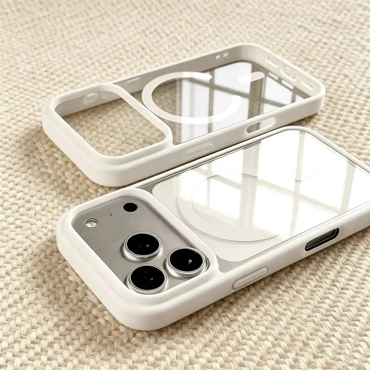 Luxury Transparent Magnetic Case for iPhone 11-17 Pro Max