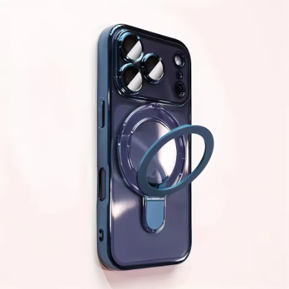 Magnetic Wireless Charging Phones Case with Lens Protection Bracket for iPhones