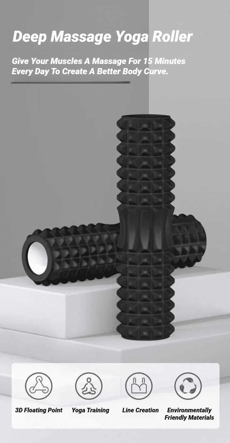Zyvomart Super Load-Bearing Foam Massage Roller Hollow Column Fitness Equipment