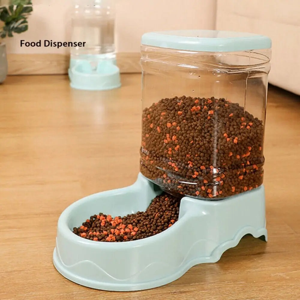 Zyvomart 3.8L Automatic Pet Feeder & Water Fountain Dispenser Bowl for Cats & Dogs