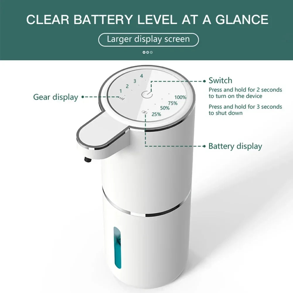380ML Automatic Foam Soap Dispenser with USB Charging and Smart Sensor