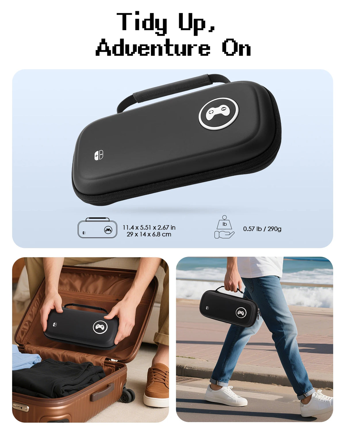 Zyvomart Waterproof Travel Carrying Case for Nintendo Switch 2 & Switch OLED
