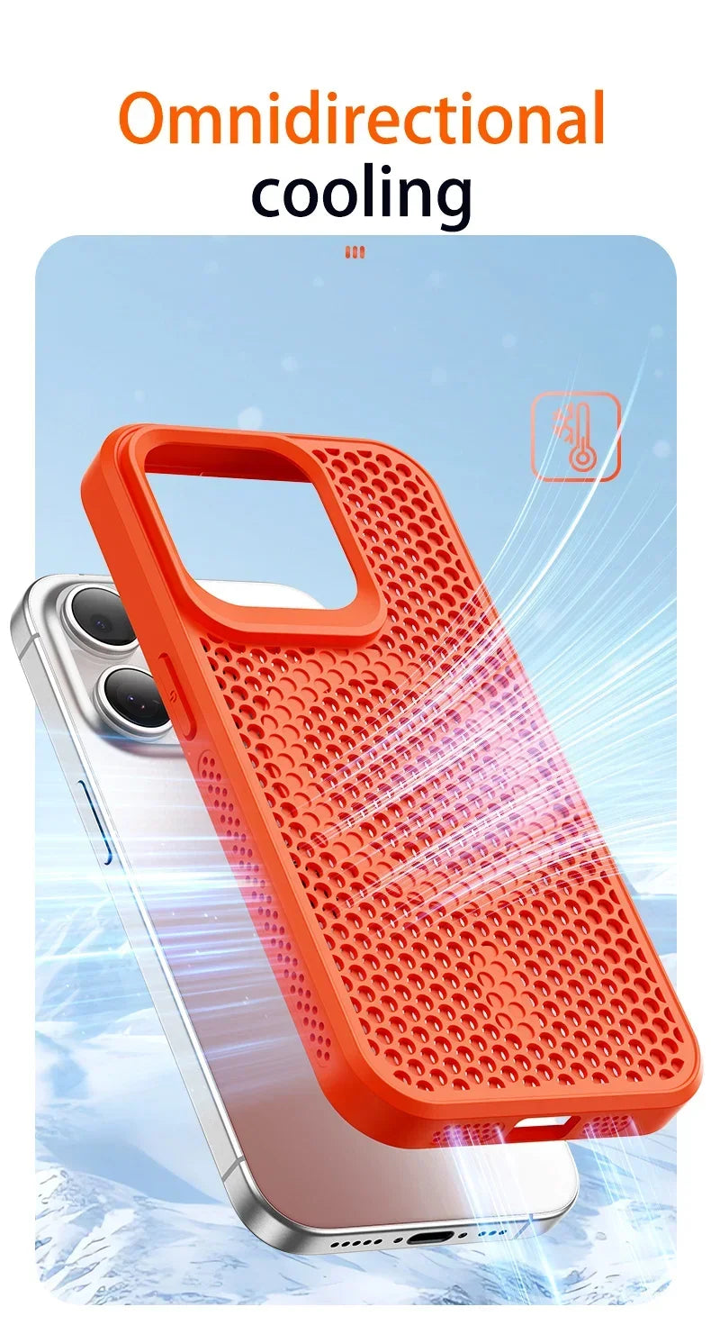 Cooling Heat Dissipation Magnetic Case for iPhone 11-17 Pro Max
