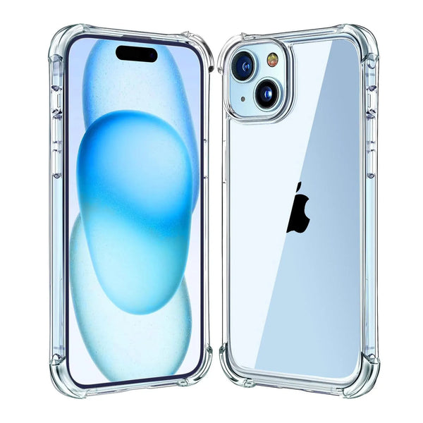 Zyvomart Luxury Transparent Case with Shockproof Silicone Bumper for iPhone