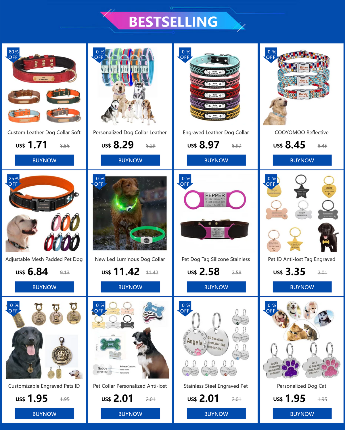 Zyvomart USB Rechargeable Glowing LED Pet Collar - Luxury Detachable Bright Night Safety Light