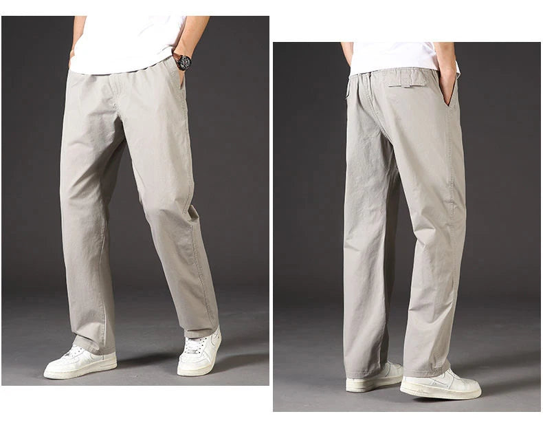 Zyvomart Men's Cotton Cargo Pants Large Size Casual Work Wear Climbing Joggers