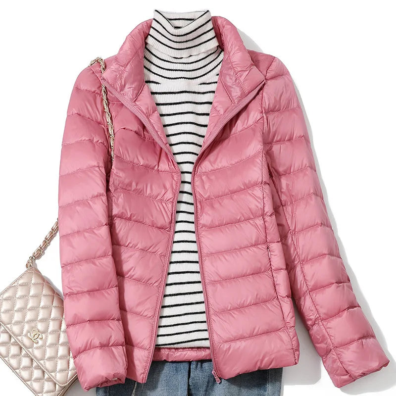 Zyvomart Women's Ultra Lightweight Packable Slim Fit Short Puffer Jacket