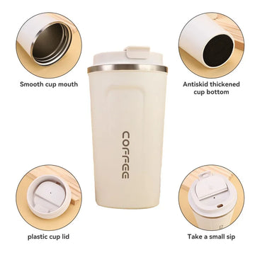 Insulated Stainless Steel Travel Coffee Mug and Car Tumbler