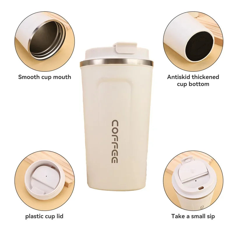 Insulated Stainless Steel Travel Coffee Mug and Car Tumbler