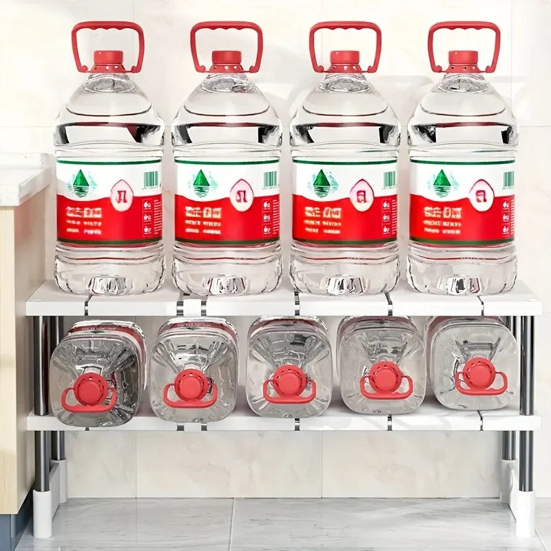 Expandable Under Sink Storage Rack and Kitchen Cabinet Organizer